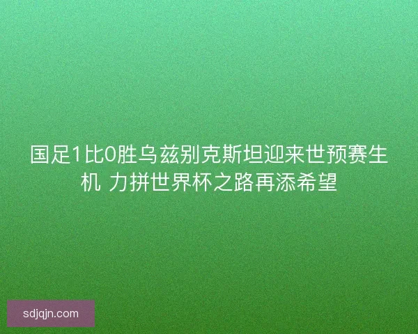 国足1比0胜乌兹别克斯坦迎来世预赛生机 力拼世界杯之路再添希望